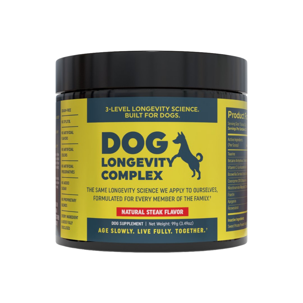 Dog Longevity Complex tub, natural steak flavor, 99 g